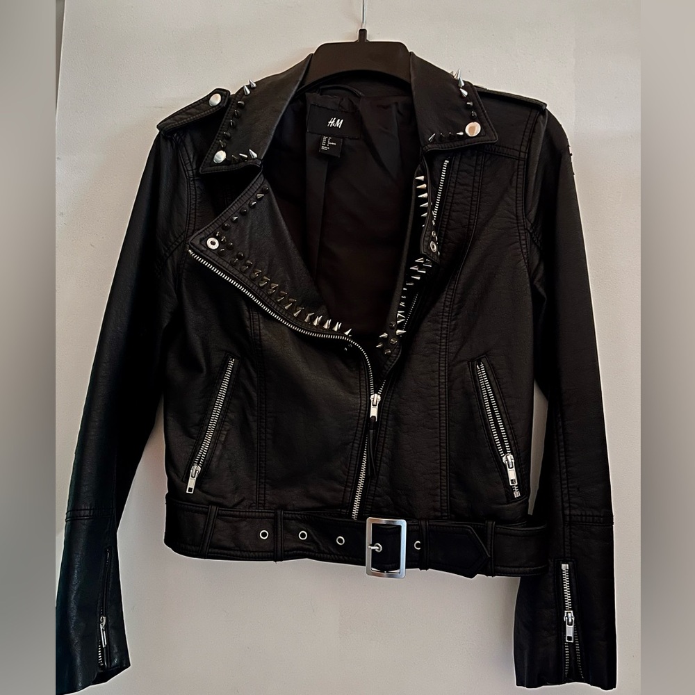 Faux Leather studded Jacket